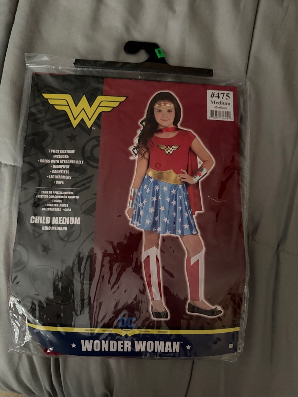 Wonder Woman Kids Superhero Costume - Red, Blue & Gold (Child Medium)
